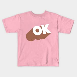 OK //// Ok Logo Blocky Design #1 Kids T-Shirt